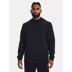 Bluza fitness męska Under Armour Armour Fleece Hoodie. Czarne bluzy męskie Under Armour, m, bez wzorów, z kapturem. Za 197.99 zł.