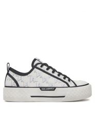 KARL LAGERFELD Trampki Kampus Max III KL60615 Biały. Białe trampki i tenisówki damskie KARL LAGERFELD, bez wzorów, z materiału, bez zapięcia. Za 459.99 zł.