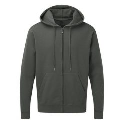 Męska Gładka Bluza Sportowa Z Kapturem Na Zamek. Brązowe bluzy męskie SG, m, bez wzorów, z kapturem. Za 104.99 zł.
