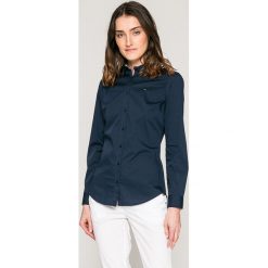 Tommy Jeans - Koszula. Szare koszule damskie Tommy Jeans, z bawełny, casualowe, z długim rękawem. W wyprzedaży za 259.90 zł.