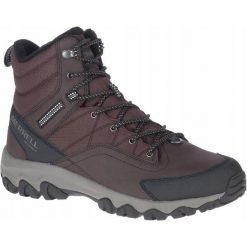 Byty trekkingowe dla mężczyzn Merrel Akita Mid WP. Brązowe trekkingi męskie Merrell, trekkingowe. Za 499.99 zł.
