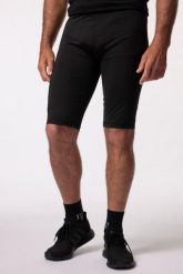 Męskie Legginsy sportowe FLEXNAMIC® fitness kieszeń na smartfon. Czarne legginsy sportowe męskie JAY-PI, l, bez wzorów, z elastanu, na fitness i siłownię. Za 143.99 zł.