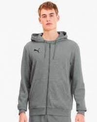 Bluza z kapturem Puma team Goal 23 Casuals. Szare bluzy męskie Puma, s, bez wzorów, z bawełny, z kapturem, na fitness i siłownię. Za 237.20 zł.