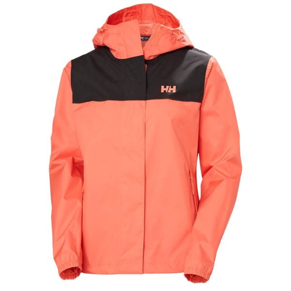 Kurtka przeciwdeszczowa damska Helly Hansen Vancouver. Czerwone kurtki damskie Helly Hansen, bez wzorów, bez kaptura. Za 553.50 zł.