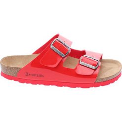 Klapki w kolorze czerwonym. Klapki damskie marki Birkenstock. W wyprzedaży za 130.95 zł.