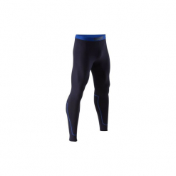 Legginsy oddychające Keepdry 100. Niebieskie legginsy sportowe męskie marki KIPSTA, z elastanu. Za 39.99 zł.
