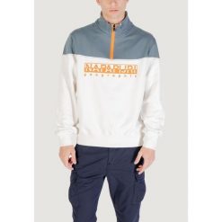 Bluza Mężczyzna NAPAPIJRI B-SATURNIA HZ. Białe bluzy męskie Napapijri, m, bez wzorów, z bawełny, bez kaptura. W wyprzedaży za 403.55 zł.
