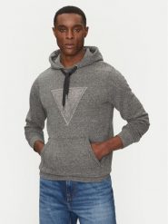 Guess Bluza M5RQ07 KCLK2 Szary Regular Fit. Szare bluzy męskie Guess, m, z aplikacjami, z syntetyku, bez kaptura. Za 309.99 zł.