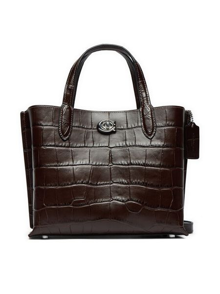 Coach Torebka Croc Wlw C8632 Brązowy. Brązowe torebki do ręki damskie Coach, bez wzorów, ze skóry, bez dodatków. Za 1,749.00 zł.