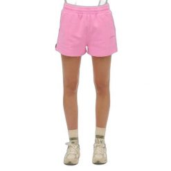 Szorty z logo w kolorze denimowym dla kobiet Superdry. Czerwone szorty damskie Superdry., bez wzorów. Za 151.00 zł.