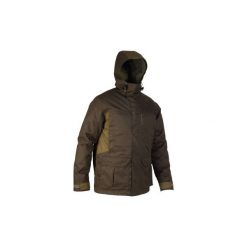 PARKA myśliwska IMPER warm 500. Brązowe parki męskie SOLOGNAC. W wyprzedaży za 249.99 zł.