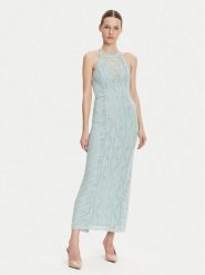 Guess Sukienka koktajlowa W5GK66 KCT80 Błękitny Slim Fit. Niebieskie sukienki damskie Guess, xxl, z aplikacjami, z syntetyku, wizytowe, bez kołnierzyka, bez ramiączek. Za 469.99 zł.