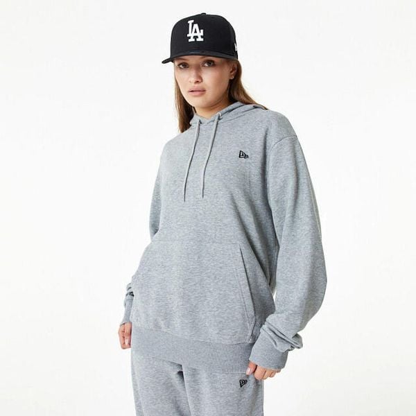 Bluza z kapturem New Era Essentials. Szare bluzy męskie New Era, m, bez wzorów, z bawełny, z kapturem. Za 276.50 zł.