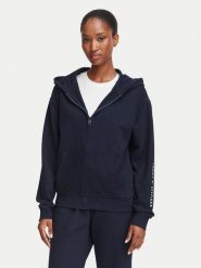 Tommy Hilfiger Bluza UW0UW06621 Granatowy Regular Fit. Niebieskie bluzy damskie Tommy Hilfiger, xl, bez wzorów, z bawełny, bez kaptura. Za 329.99 zł.