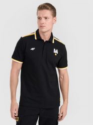 4F Koszulka polo uniseks 4F x Drift Masters - czarna M. Czarne koszulki polo męskie 4f, m, bez wzorów, z bawełny, eleganckie, bez ramiączek. Za 129.99 zł.