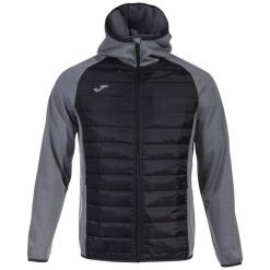 Kurtka bluza sportowa męska Berna III Softshell Hoodie. Czarne kurtki sportowe męskie Joma, m, bez wzorów, z poliesteru, do piłki nożnej. Za 179.99 zł.
