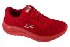 Buty sportowe damskie, Arch Fit 2.0 - Chromatic Flow. Czerwone obuwie sportowe damskie Skechers, bez wzorów, z materiału, trekkingowe. Za 349.99 zł.