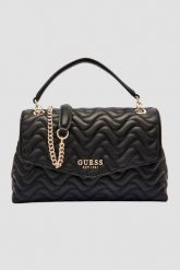 GUESS Czarna damska torebka Melisandra. Czarne torebki do ręki damskie Guess, z aplikacjami, ze skóry ekologicznej, klasyczne, bez dodatków. W wyprzedaży za 489.99 zł.
