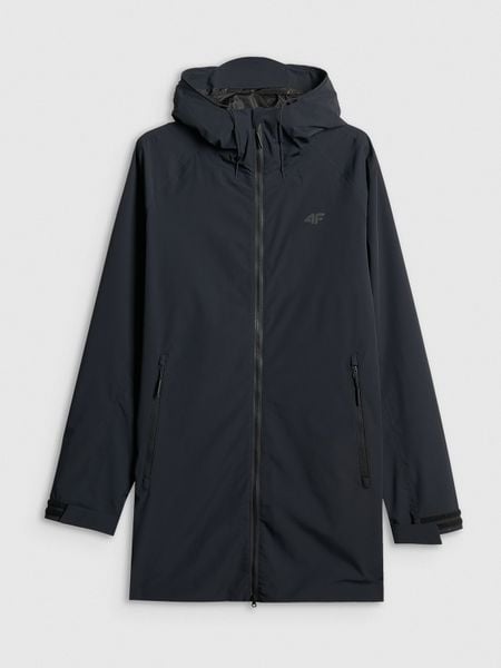 4F Parka przejściowa membrana 8000 męska - czarna S. Czarne kurtki męskie 4f, l, bez wzorów, bez kaptura. W wyprzedaży za 299.99 zł.