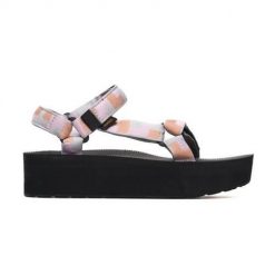 Buty do chodzenia damskie Teva Flatform Universal. Czerwone obuwie sportowe damskie Teva, z aplikacjami, z jeansu, trekkingowe. Za 317.85 zł.