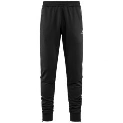 Spodnie do biegania Kappa Kouros. Czarne spodnie sportowe męskie Kappa, s, bez wzorów, z dresówki, do biegania. Za 225.50 zł.