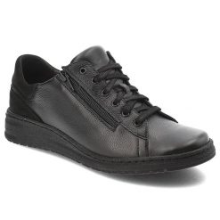 Czarne Półbuty Wasak Wygodne Obuwie Damskie. Czarne półbuty damskie Wasak, na wiosnę, bez wzorów, ze skóry, eleganckie, bez obcasa, bez zapięcia. Za 259.00 zł.