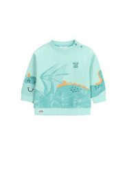 Coccodrillo Bluza WC5143101DBN Zielony Regular Fit. Zielone bluzy dla chłopców COCCODRILLO, bez wzorów, z bawełny, bez ramiączek, bez kaptura. Za 39.99 zł.