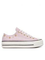 Converse Trampki Chuck Taylor All Star Lift Platform Heathered Glam​ A17595C Różowy. Czerwone trampki i tenisówki damskie Converse, bez wzorów, z materiału, retro, bez zapięcia. Za 419.99 zł.