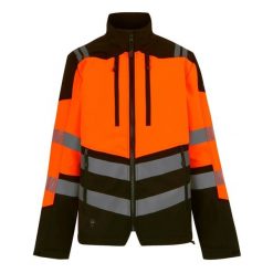 Kurtka Softshellowa Męska HiVis Trzywarstwowa. Brązowe kurtki męskie Regatta, m, bez wzorów, z materiału, z kapturem. Za 350.99 zł.