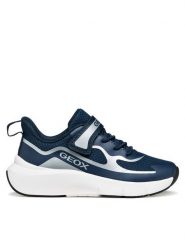 Geox Sneakersy J Pro-Ran Boy J65P7F 01454 C0673 S Granatowy. Niebieskie buty sportowe chłopięce Geox, bez wzorów, z materiału, bez zapięcia. Za 229.99 zł.