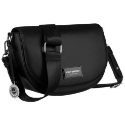 Listonoszka damska Peterson PTN TOR-ALE-19 czarna. Czarne torby na ramię damskie Peterson, bez wzorów, ze skóry ekologicznej, eleganckie, bez dodatków. Za 119.99 zł.