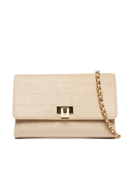 Elisabetta Franchi Torebka BS-64A-61E2-V290 Beżowy. Brązowe torebki do ręki damskie Elisabetta Franchi, bez wzorów, z materiału, wizytowe, bez dodatków. Za 1,239.00 zł.