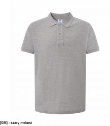 JHK Męskie polo z krótkim rękawem 100% stabilizowana bawełna, szary melanż XS. Szare koszulki polo męskie JHK, m, bez wzorów, z bawełny, bez ramiączek. Za 27.74 zł.