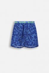 Spodenki treningowe dla chłopca Lemon Explore WL6 wielokolorowe do kolan. Niebieskie szorty dla chłopców LEMON explore, na lato, bez wzorów, z gumy, sportowe. Za 49.90 zł.