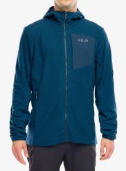 Bluza rozpinana Rab Tecton Hoody. Niebieskie bluzy męskie RAB, l, bez wzorów, z materiału, z kapturem. Za 417.99 zł.