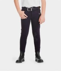 Dziecięce spodnie do jazdy konnej Horse Pilot X-Design. Czarne spodnie sportowe dla chłopców HORSE PILOT, bez wzorów, z elastanu, młodzieżowe, do jazdy konnej. Za 730.55 zł.