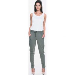 Khaki Dresowe Spodnie z Lampasami. Spodnie dresowe damskie Molly.pl, z dresówki. Za 125.90 zł.