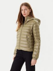 Tommy Hilfiger Kurtka puchowa WW0WW46788 Khaki Regular Fit. Brązowe kurtki damskie Tommy Hilfiger, xl, bez wzorów, z puchu, bez kaptura. Za 809.99 zł.