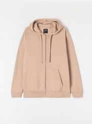 Bluza z kapturem - beżowy. Brązowe bluzy męskie Sinsay, l, bez wzorów, z kapturem. W wyprzedaży za 27.99 zł.