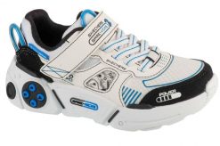 Buty sportowe Sneakersy chłopięce, Gametronix 2.0. Białe trampki i tenisówki chłopięce Skechers, bez wzorów, z materiału, sportowe, przed kostkę, bez zapięcia. Za 239.99 zł.