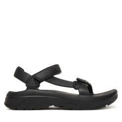 Sandały Teva. Czarne sandały damskie Teva, bez wzorów, bez obcasa, na płaskiej podeszwie, bez zapięcia. Za 249.99 zł.