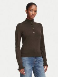 Marella Sweter Emme by Marella Onde 2625366101 Brązowy ciemny Regular Fit. Brązowe swetry damskie Marella, m, bez wzorów, z wiskozy, bez kołnierzyka, bez ramiączek, bez kaptura. Za 554.99 zł.