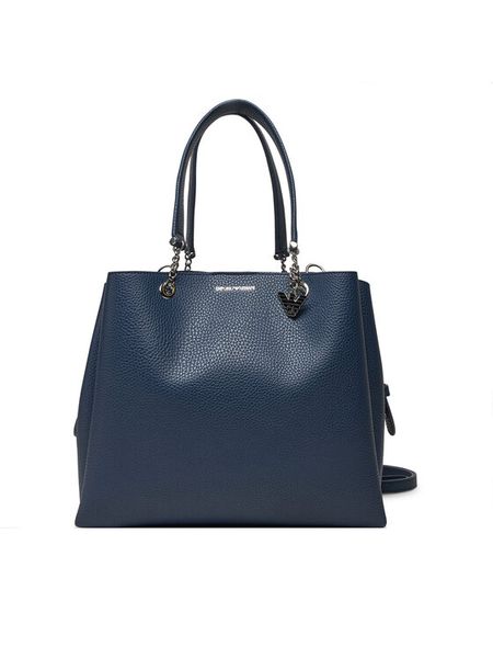 Emporio Armani Torebka Y3D158 YFN6E MB209 Granatowy. Niebieskie torebki do ręki damskie Emporio Armani, bez wzorów, ze skóry, bez dodatków. Za 869.99 zł.