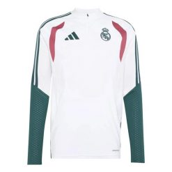 Koszulka treningowa Real Madrid Tiro 2026/27. Białe koszulki sportowe męskie Adidas, l, bez wzorów, bez kołnierzyka, bez ramiączek, do piłki nożnej. Za 323.50 zł.
