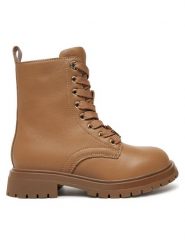 Tommy Hilfiger Trapery Lace-Up Bootie T3A5-33568-0092 M Brązowy. Brązowe buty zimowe dziewczęce Tommy Hilfiger, bez wzorów, ze skóry, bez zapięcia. Za 539.99 zł.