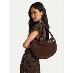 Torebka LAUREN RALPH LAUREN. Brązowe torebki do ręki damskie Lauren Ralph Lauren, bez wzorów, klasyczne, bez dodatków. Za 1,799.00 zł.
