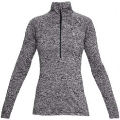 Bluza fitness damska Under Armour Tech 1/2 Zip - Twist. Szare bluzy damskie Under Armour, xs, bez wzorów, z poliesteru, bez kaptura. Za 219.99 zł.