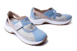 RIEKER REMONTE D0G08-10 blue combination, sandały damskie. Niebieskie półbuty damskie Rieker Remonte, na lato, bez wzorów, bez obcasa, bez zapięcia. Za 287.92 zł.