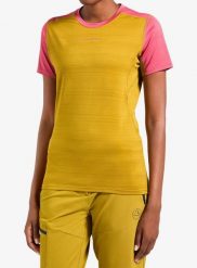 Koszulka szybkoschnąca damska La Sportiva Sunfire T-Shirt. Żółte t-shirty damskie La Sportiva, xs, bez wzorów, z elastanu, bez kołnierzyka. Za 152.79 zł.