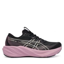 Buty do biegania Asics. Czarne obuwie sportowe damskie Asics, bez wzorów, do biegania. Za 659.99 zł.